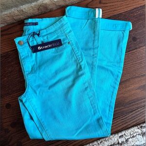 Tractr Blu Turquoise Cropped Jeans Size 27